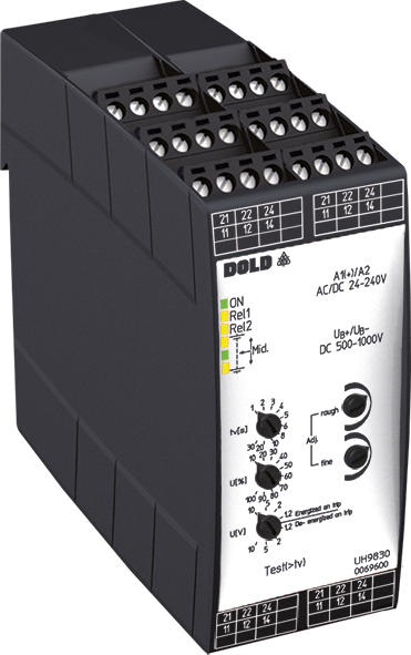 UH 9830 — przekaźnik nadzoru symetrii baterii, łańcuchy do 1000 V DC (VARIMETER) — DOLD
