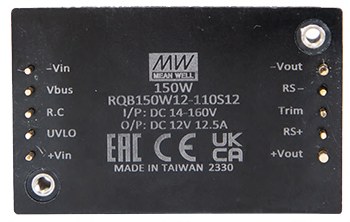 RQB — przetwornice quarter-brick 40–150 W (EN 50155) — MEAN WELL