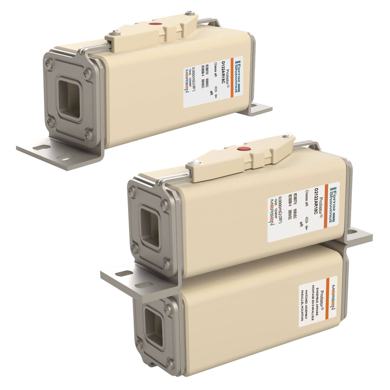 Protistor® size 122 i 2x122 aR 1800VDC (kolejowe) — Mersen