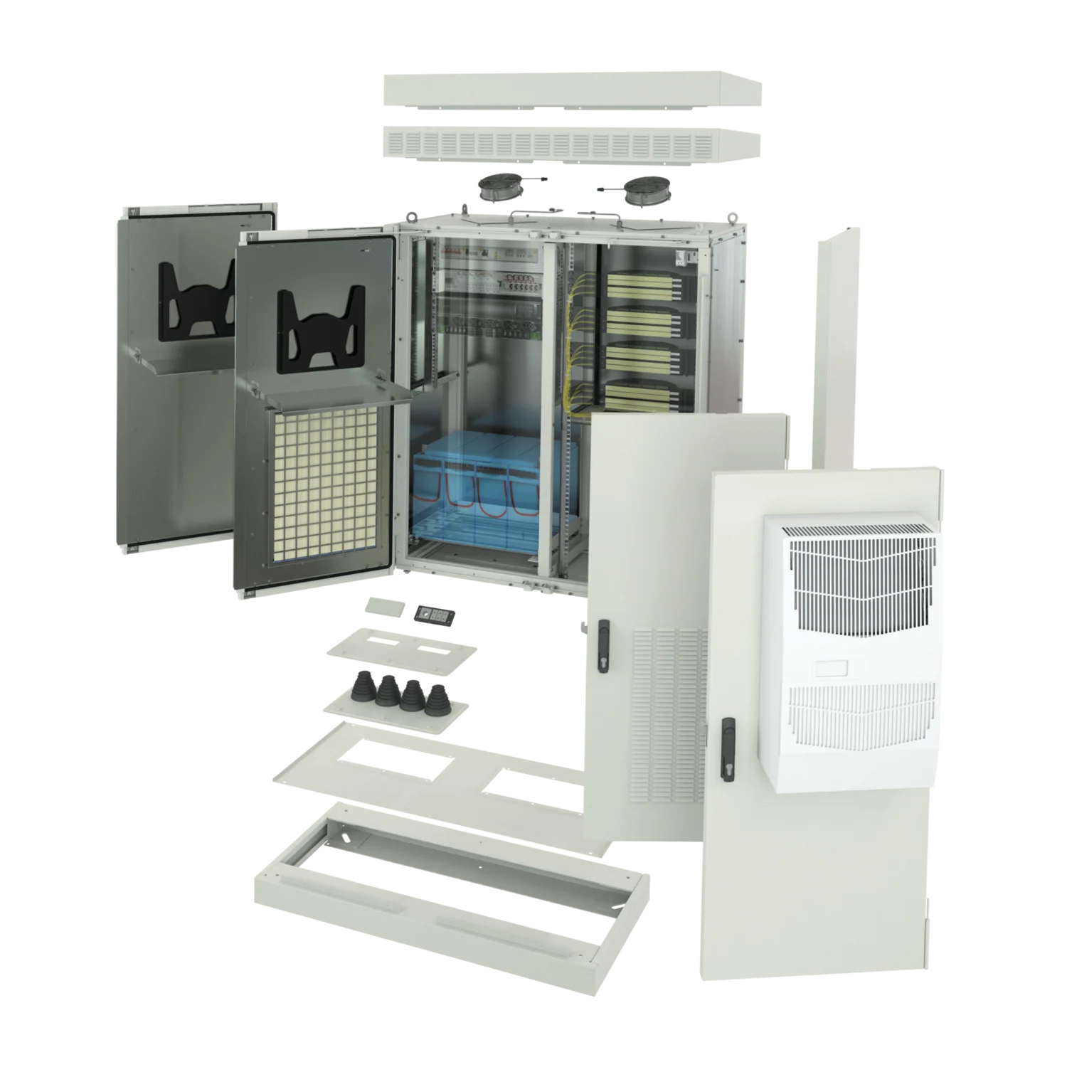 Szafa zewnętrzna przytorowa — Outdoor Modular Cabinet — nVent Schroff