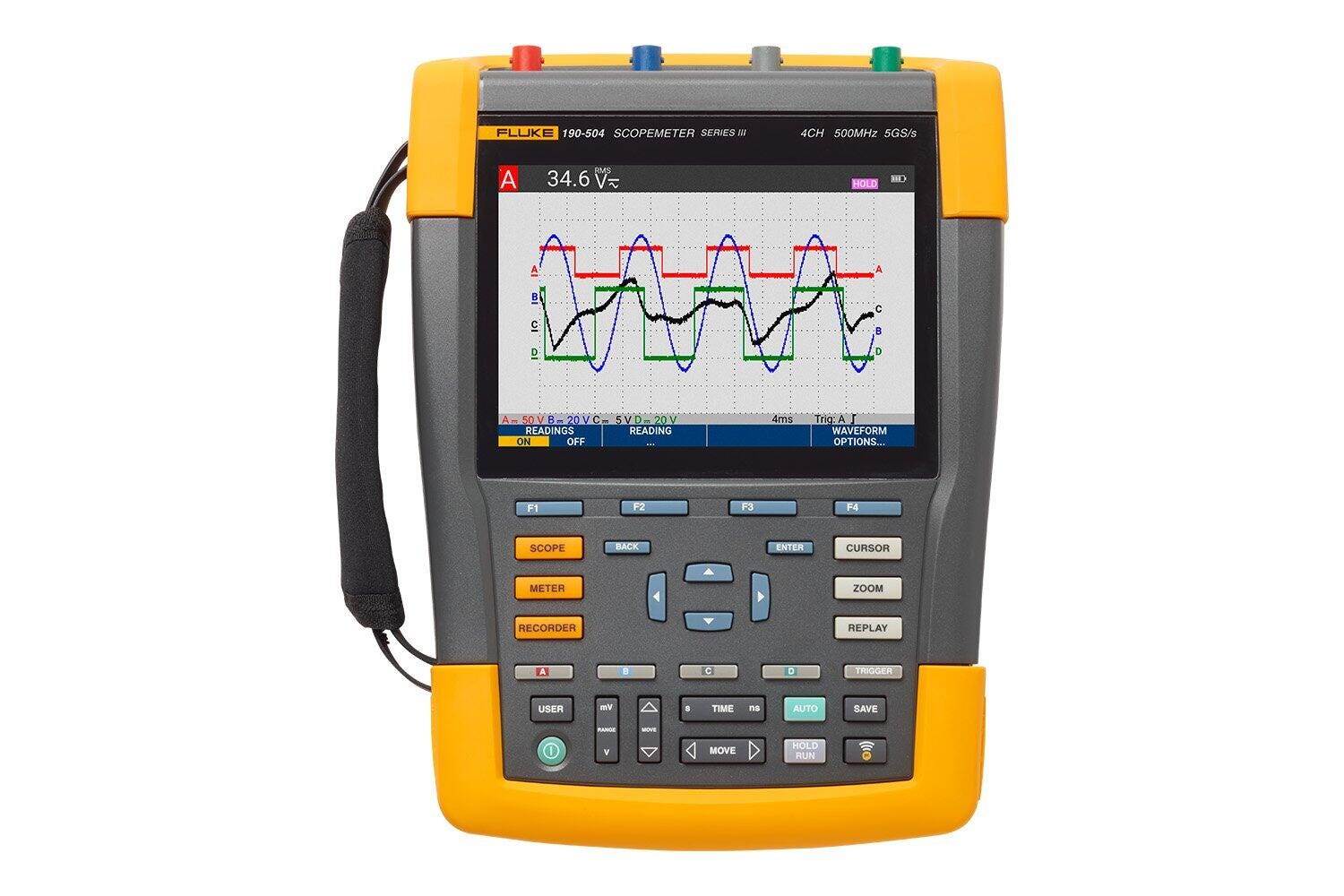 Oscyloskop przenośny Fluke ScopeMeter 190 Series III (2 lub 4 kanały izolowane) — Fluke