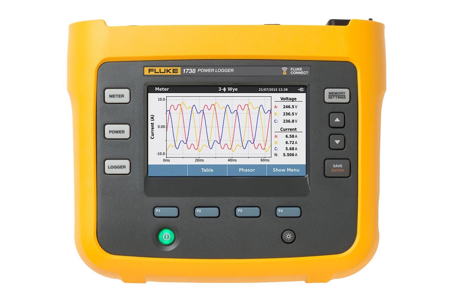 Rejestrator parametrów zasilania Fluke 1738 (trójfazowy rejestrator energii) — Fluke